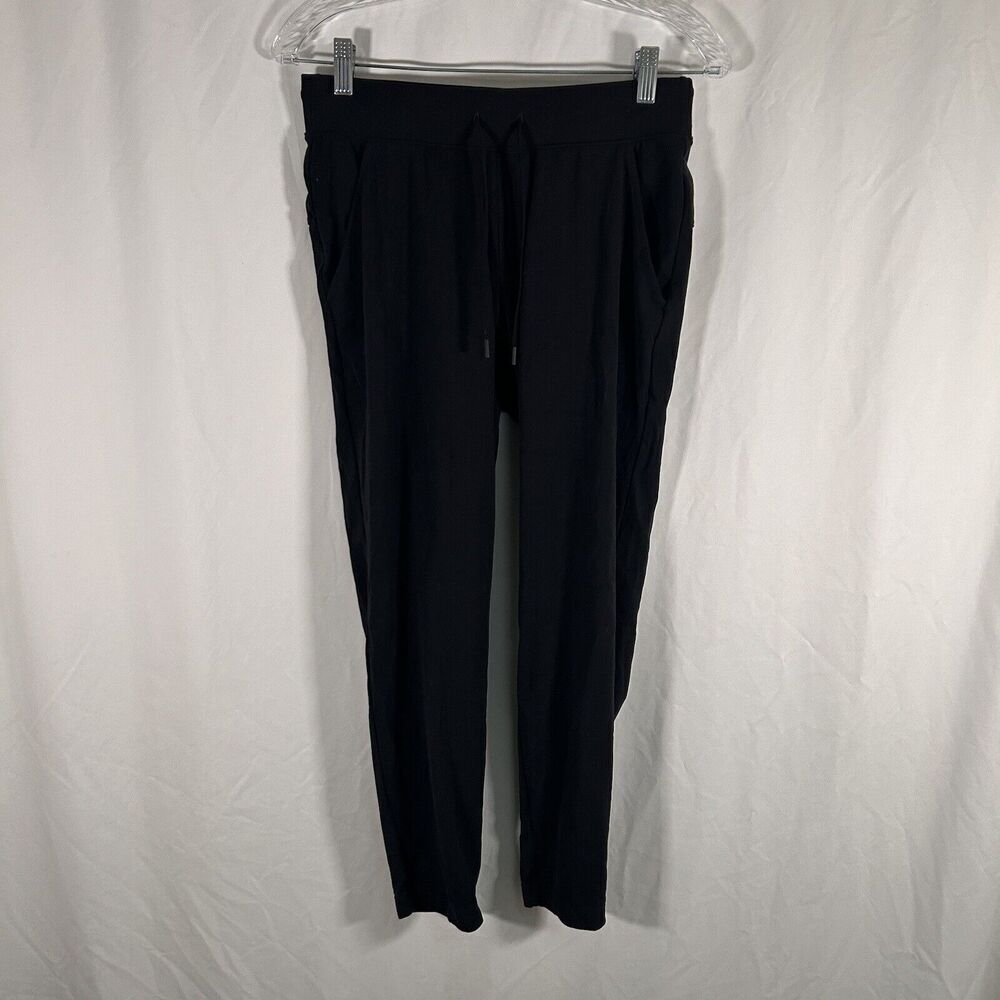 Athleta Joggers Women XSP Petite Black Pull On Drawstring Pockets Nylon Mid Rise